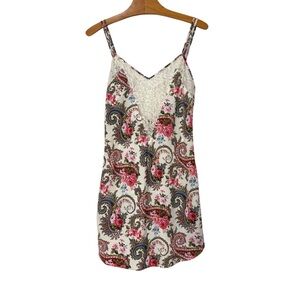 Vintage Victoria's Secret Sz Small Gold Label Roses Lace Slip Dress Nightgown